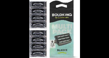 Boldking Scheermesjes Sensitive - Scheermes vrouw & man - 8 scheermesjes voor de gevoelige huid - Heren & Dames - 8 Razor Blades