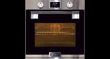 Kaiser pyrolytische oven EH 6337, met enkele telescopische loper, inbouwoven, automatisch braden, massief metaal, 79L