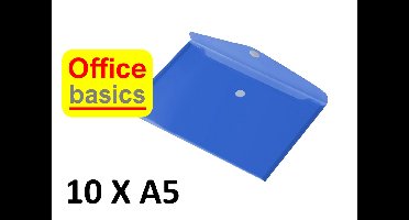 10 x Enveloptas Office Basics - A5 - dwars - blauw