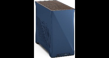Fractal Design Era 2 Blauw - SFF Mini-ITX - aluminium, hout - geen voeding (SFX, SFX-L) - 2x USB 3.0 - 1x USB 3.2 Gen 2x2 Type-C - blauw