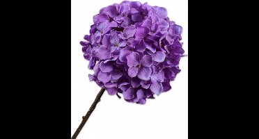 Silk-ka Kunstbloem-Zijden Bloem Hortensia Steel Paars-Lavendel 70 cm