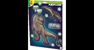 SES - Explore - Mega Glow T-Rex World - glow in the dark - met foam plakkers - leuke slaapkamer decoratie