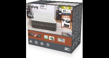 Bestway Luchtbed Fortech met ingebouwde pomp 203x152x46 cm
