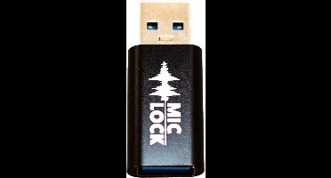 Mic-Lock USB-A to USB-C Secure Charger - Veilig en Snel Opladen - Bescherming tegen Juice Jacking Aanvallen - Zwart