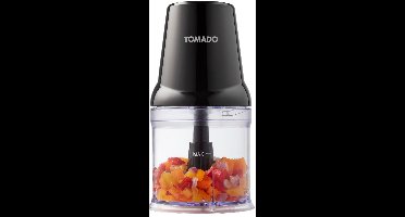 Tomado TCH2001B - Hakmolen - 360 ml - 2 RVS messen - 400 watt - Snijdt, hakt en mixt - Zwart