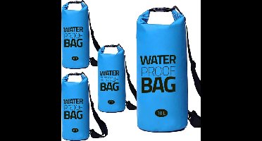 Eurocatch - Waterdichte - Dry Bag - Duffel Bag - Waterdichte Tas - Blauw - 10 liter - 4 Stuks