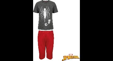 Spiderman shortama - grijs met rood - Marvel Spider-Man pyjama - maat 98/104