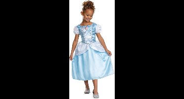 DISNEY Prinses - CINDERELLA, Cinderella jurk Classic, Maat M (7-8 jaar), Meisjes