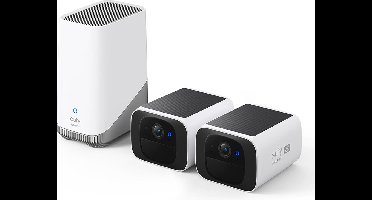 eufy Security Solo camera S220 2-Cam Kit – SoloCam - 2K-resolutie – Zonne-energie – Draadloze Buitencamera's – AI Mensdetectie – Nachtzicht – IP67 Weerbestendig – Geen maandelijkse kosten
