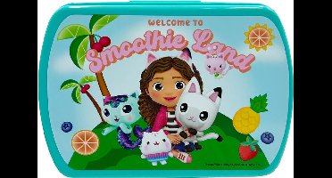 Gabby`s Dollhouse Broodtrommel - Lunchtrommel - School - Roze / Blauw - Gabby`s Poppenhuis