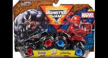 Monster Jam Marvel - Vemon Vs. de Amazing Spide-Man metale trucks - Schaal van 1:64