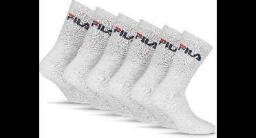 FILA - Crew Sportsokken - 6 Pack - Maat 39/42 - Wit