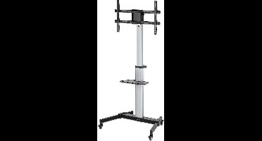 Aluminium in hoogte verstelbare multimedia TV wagen - 37 tot 86 inch