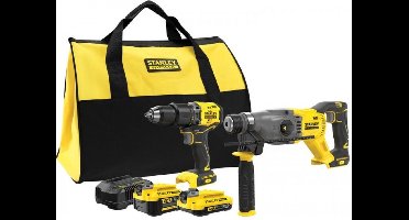 Stanley SFMCK216MDS-QW draadloze schroeftol en boorhamer met lader en softbag