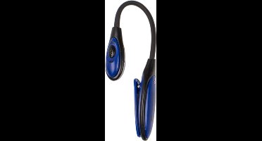 Out of the Blue LED Leeslamp met klem - blauw - 16 cm - incl. batterijen - 2 leds - boek lezen verlichting - Flexibele klemlampen