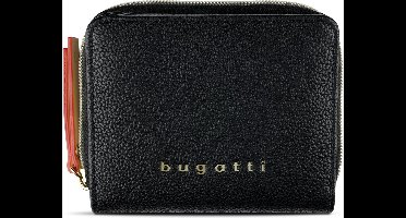 bugatti Portemonnee Ella Ladies Small Zip Around Wallet Black Zwart
