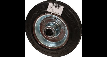 Kelfort Los staalverzinkt wiel, zwart rubber, gelagerd 160mm