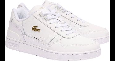 Lacoste T-Clip Dames Sneakers - Wit/Goud - Maat 37