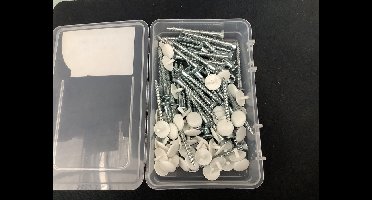 Deltafix spaanplaatschroef platkop / kruiskop / met kopboring en stiftkap wit verzinkt 4.5 x 45 mm 50 st.