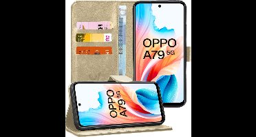 Hoesje geschikt voor Oppo A79 - Portemonnee Book Case Goud
