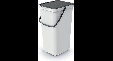 Keden GFT of rest afvalbak - creme wit - 25L - afsluitbaar - 26 x 29 x 48 cm - klepje/hengsel - afval scheiden