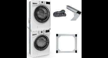 CLP Opbouwmeubel voor wasmachines - Ombouw - Verhoger - Rek - Aansluitframe - wit