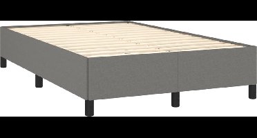 vidaXL - Boxspring - met - matras - stof - donkergrijs - 120x190 - cm