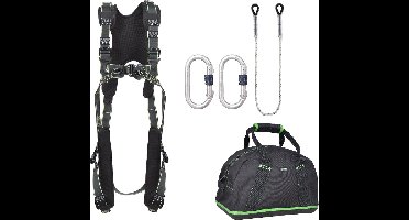 Kratos complete set valbeveiliging comfort - Kernmantellijn 1,5m - 2x karabijnhaak - Maat M-L