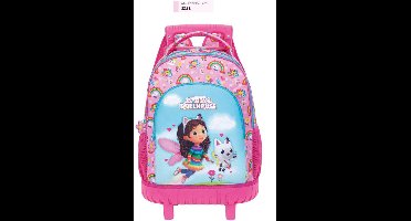 Gabby's poppenhuis - Rugzak - Rugzaktrolley - trolley - 40 cm - 2 vakken - Grote rugzak - a4 map formaat