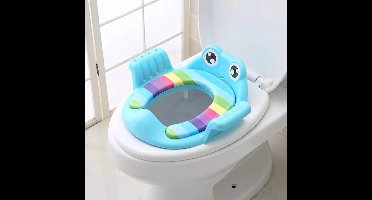 WC verkleiner-Blauw-Kinder Wc Bril-Licht ontwerp-hygienisch voor onderweg-met kussen-