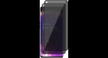 Privacy Screenprotector geschikt voor Oppo Find X5 - 2x Volledig Dekkend Glas Screen Protector