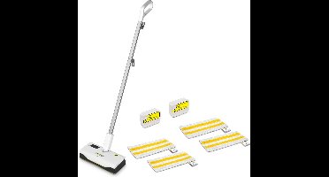 Kärcher SC 1 Upright Set Stoomreiniger - Extra vloerdoeken microvezel (4 stuks) - Incl. extra ontkalkingspatroon - 30 sec opwarmtijd - 1300 W - Oppervlakteprestatie 30 m² - Reservoir 0.2 l - Continue vulbaar