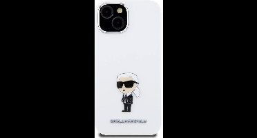 Karl Lagerfeld iPhone 15 Backcover hoesje Ikonik metal pin - Wit