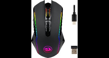 Redragon M910-KS RANGER LITE RGB 2.4G Wireless/Wired Double Modes Gaming Muis 8000 DPI met Rapid Fire knoppen - Zwart