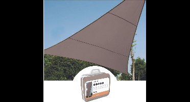 Perel Schaduwdoek, waterafstotend, 3.6 x 3.6 x 3.6 m, 160 g/m², polyester, driehoek, taupe