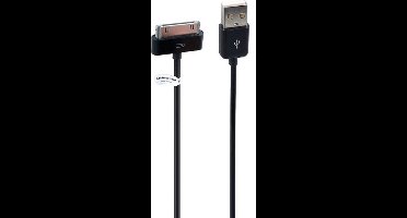 OneOne 3,0m laadkabel. USB kabel met dock stekker. Oplaadkabel snoer past op Samsung Galaxy tablets Tab P3100, P3110, P6200, P6210, P6800, P6810, P7100, P7110, P7300, P7310, P7500, P7510