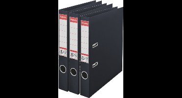 Esselte Ringband mappen/ordners - Set van 6x stuks - zwart - A4 - opbergen - kantoorartikelen