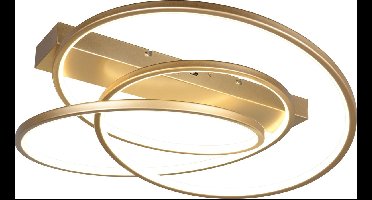 TRIO DARVIN - Plafondlamp - Zwart mat - incl. 1x SMD 34 W - Instelbare lichtkleur - Dimbaar met schakelaar - Plafondbevestiging - Niet geschikt voor externe dimmer - DIP - Schakelaar