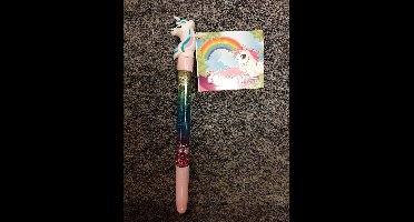 Unicorn balpen met glitters
