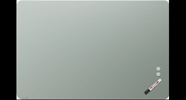 Legamaster mat glasbord 100x150cm Sage Green (met ronde hoek)