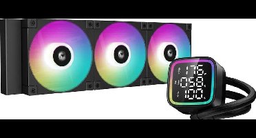 DeepCool LD360 - Vloeistofkoelsysteem processor - afmeting radiator: 360 mm - voor Intel LGA: 1700, 1200, 115x - AMD AM5, AM4 - 3x FD12 ARGB PWM Fans - 4-pin PWM - zwart