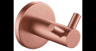 Handdoekhaak - Muurhaak - Lonis Rimbo - Dubbel - Rond - PVD - Geborsteld Koper