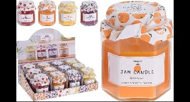 Geurkaars - in jamcandle glas - per 4 stuks - tuin - woondecoratie