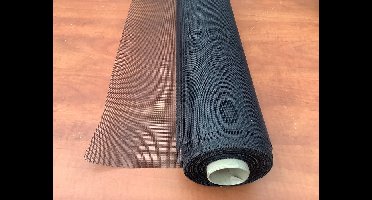 Zwart horrengaas. 60cm breed. 30 meter op rol muggen, vliegen, muizen, avispas, mosquitos