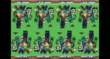 Procos Minecraft tafelkleed - Plastic tafelkleed 120x180cm