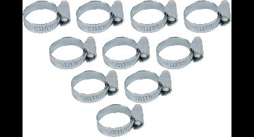 Talen Tools Slangklemmen - 10x - verzinkt staal - 16-25mm - slangen vastzetten/afklemmen
