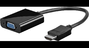 Goobay HDMI/VGA Monitor Adapter - HDMI (m) naar VGA (15-pin) (v) - vernikkeld - 0.15 meter - Zwart