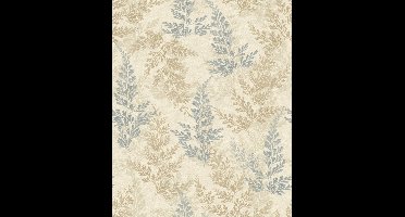 Herbarium - Scandinavisch Vliesbehang - Natuur - Bloemen - Blauw - 10,05 x 0,53 M.