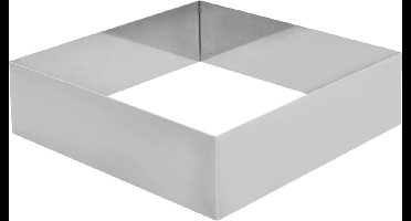 RVS taartring vierkant 200 x 200 x 50 mm