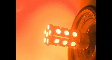 BA15S LED 13-SMD ORANJE 5050 - 24V LED lamp